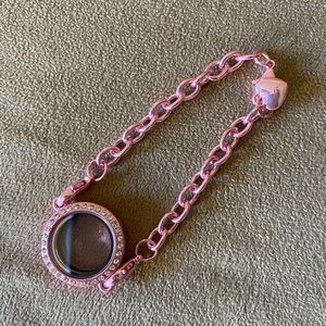 Pink locket bracelet